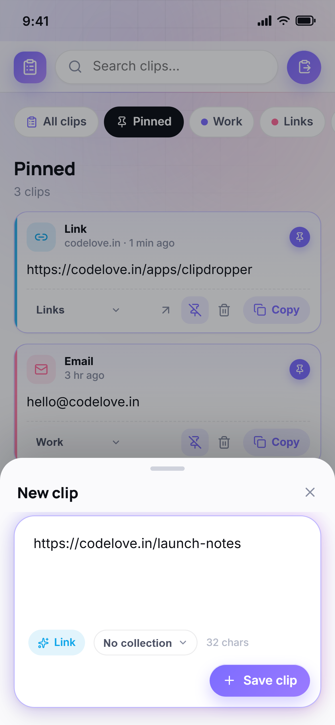 ClipDropper — New clip